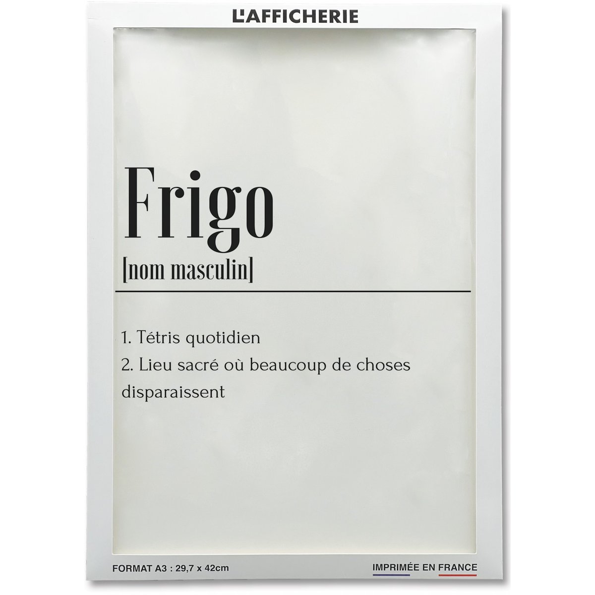 Affiche Définition Frigo blanc, L'AFFICHERIE