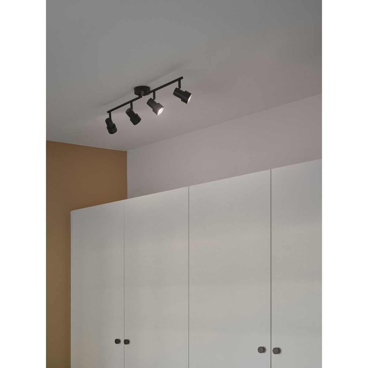 Plafonnier avec abat-jour inclinable et orientable en métal, BOSTON noir, NORDLUX