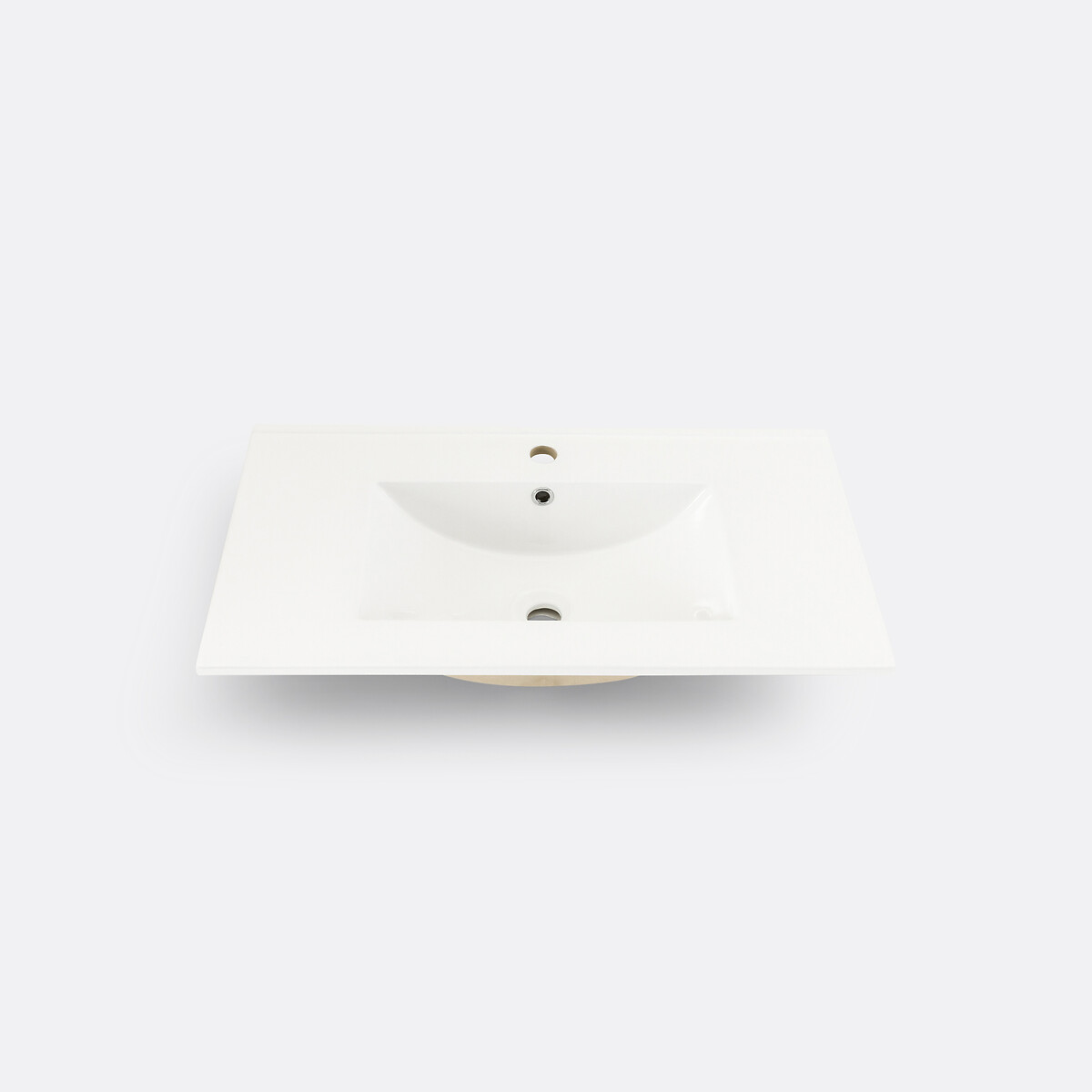 Plan vasque en céramique L80 cm, Jaly blanc, LA REDOUTE INTERIEURS