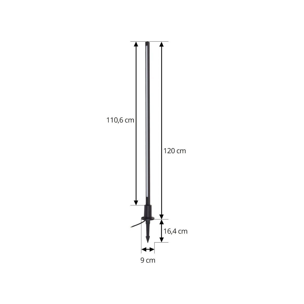 Luminaire extérieur en aluminium moderneLED noir, blanc, LINDBY