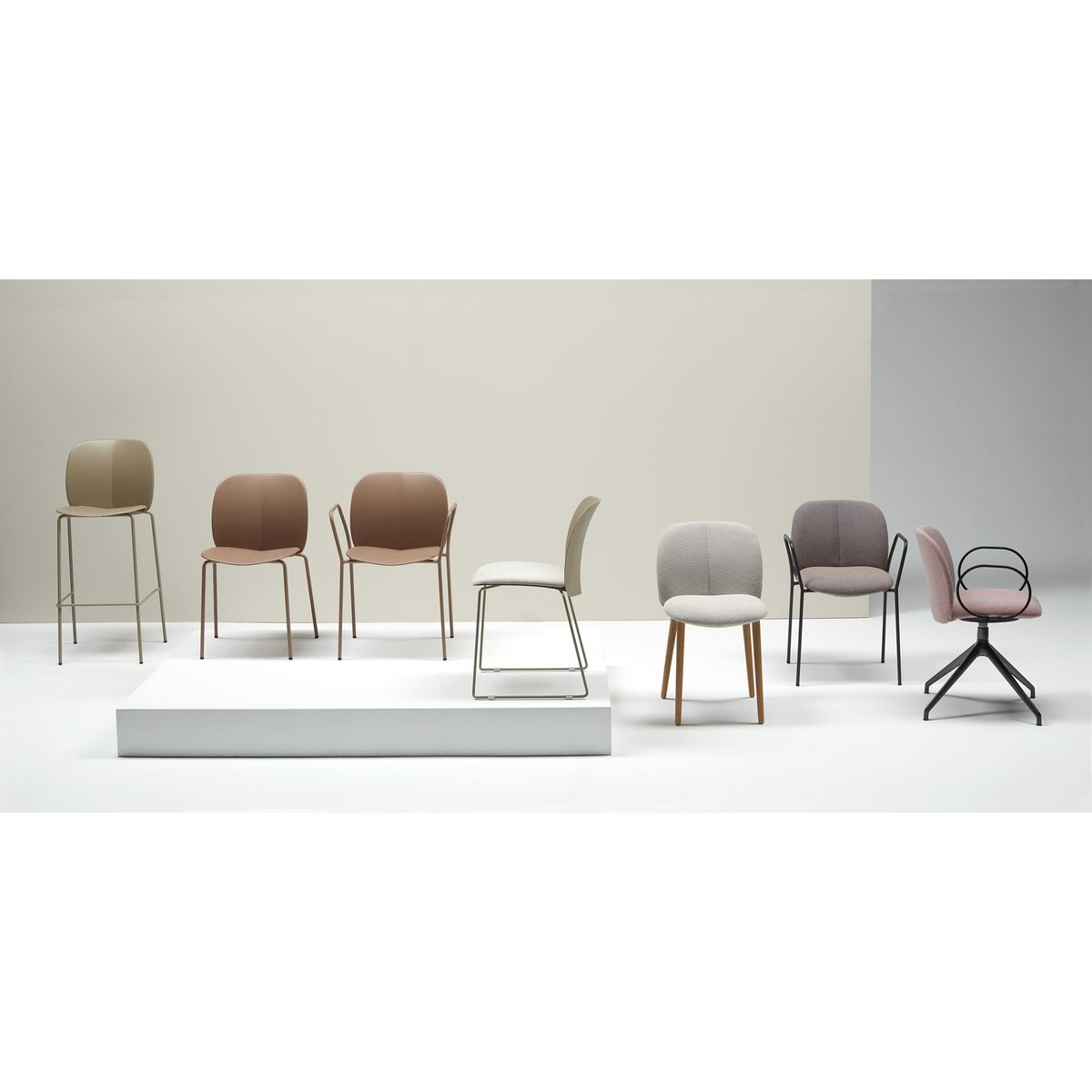 Chaise design empilable, MENTHA blanc, SCAB DESIGN