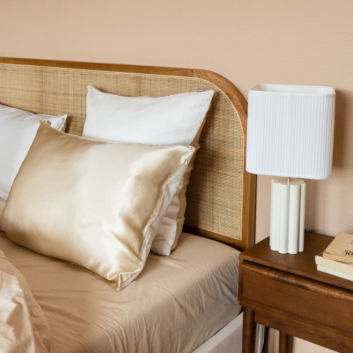 Taie d'oreiller bi-face - Soie et lin blanc, EMILY'S PILLOW