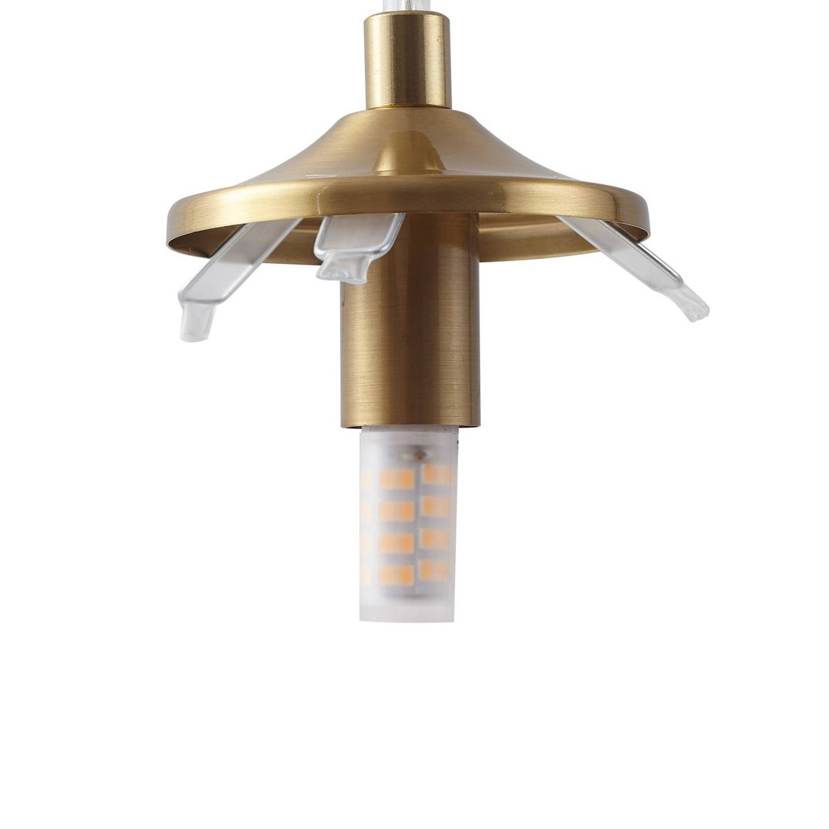 Suspension en verre moderne, Piatra cognac, laiton, LINDBY