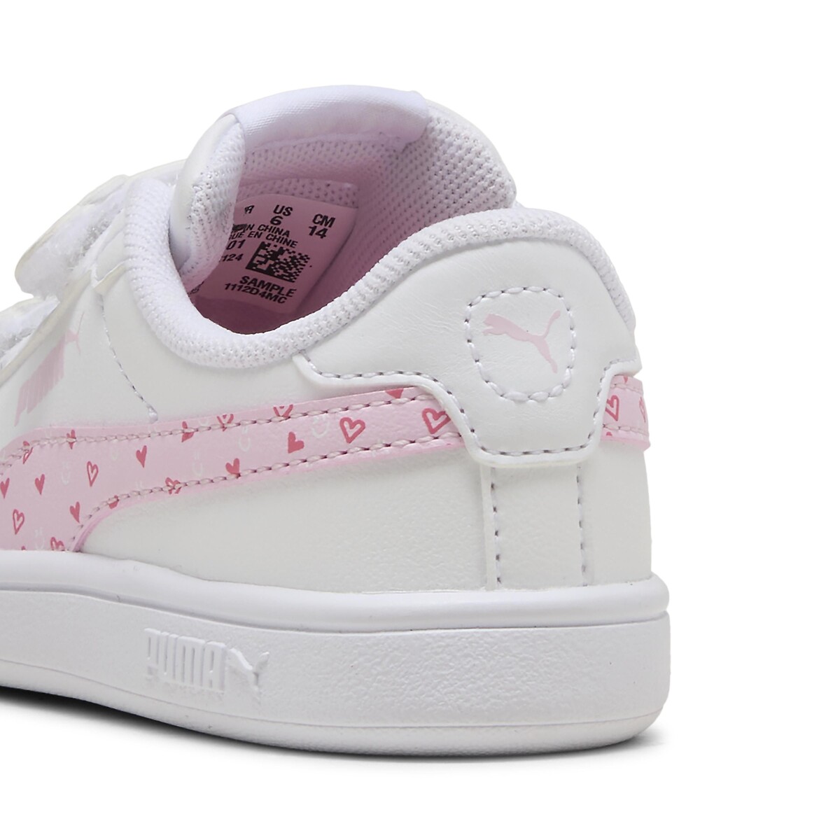 Smash 3.0 Hearty V sneakers wit/roze, PUMA