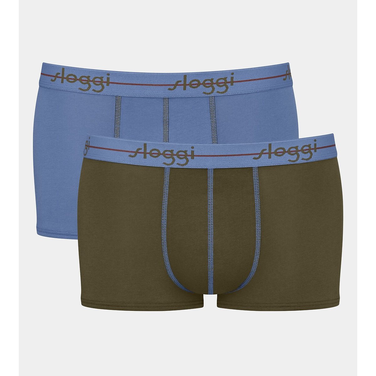 Lot de 2 boxers Start kaki + bleu, SLOGGI