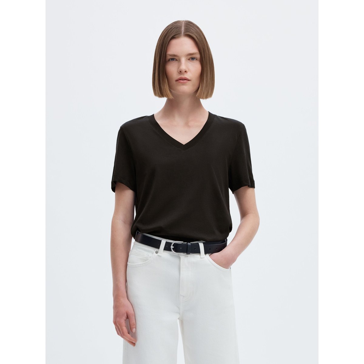 T-Shirt noir - black, SELECTED
