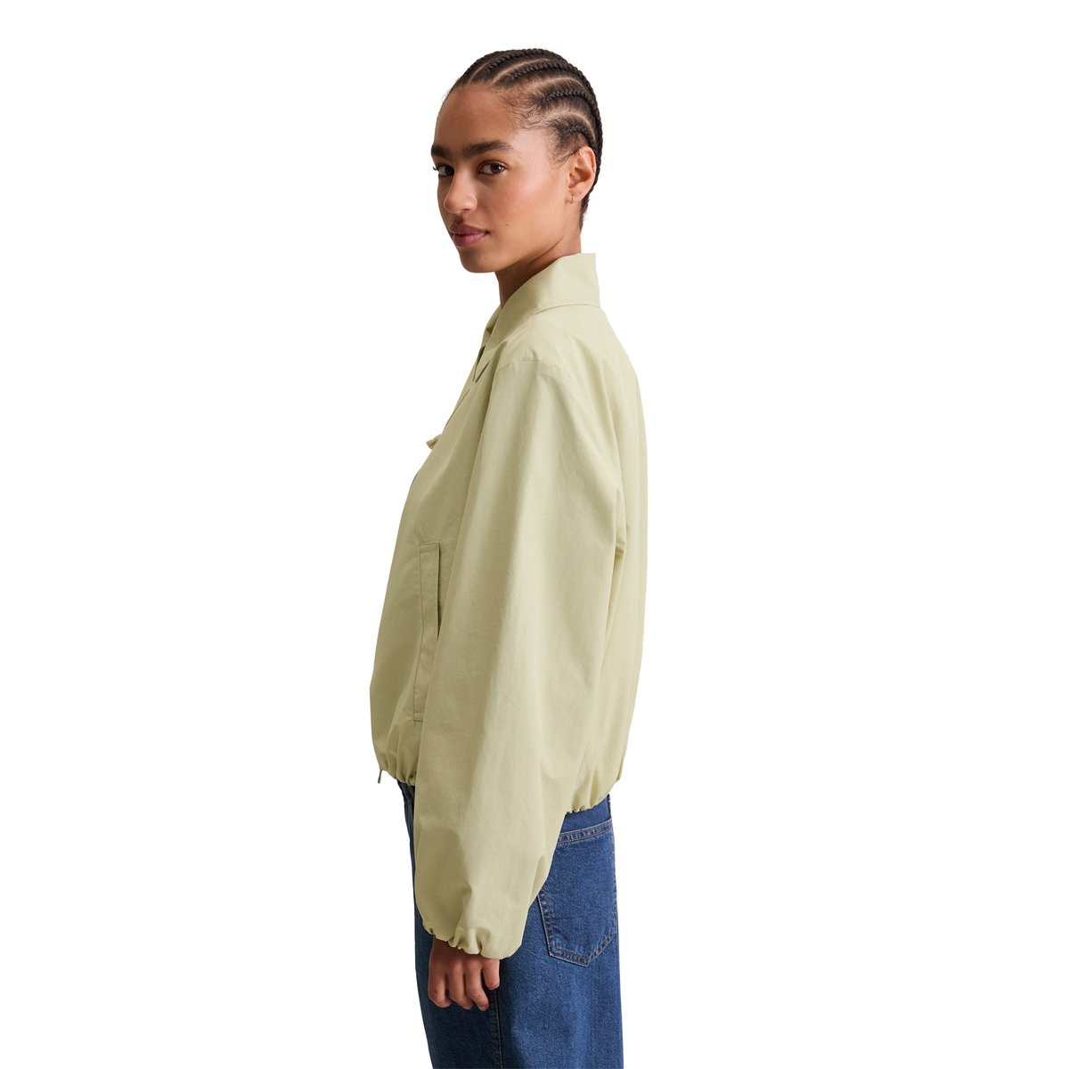 Veste relaxed en mélange de coton organique et de nylon vert, MARC O’POLO DENIM