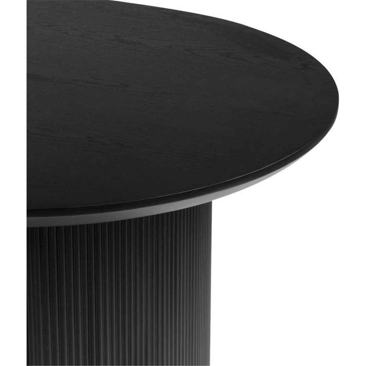 Table à manger ovale en bois cannelé noir, RECOLLECTION