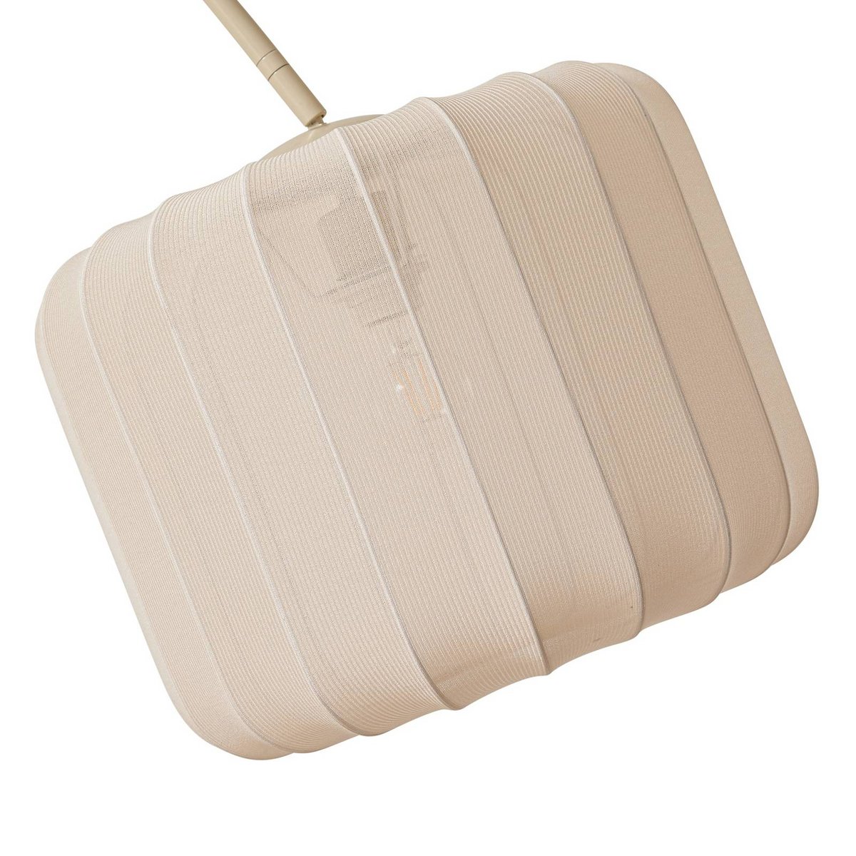 Lampadaire en textile moderne, Helin beige, LINDBY