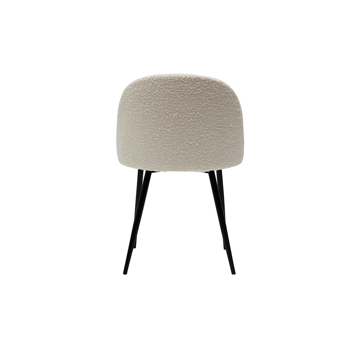 Chaises design pieds en métal noir (lot de 2) CELESTE blanc, MILIBOO