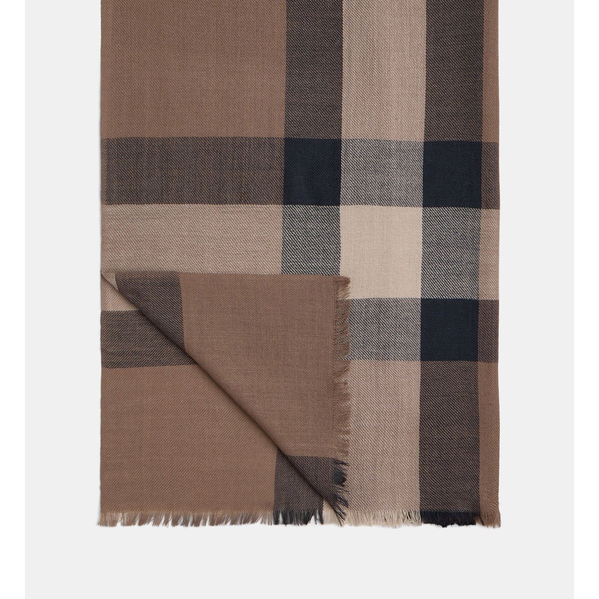 Echarpe bradley marron et bleu, GALERIES LAFAYETTE