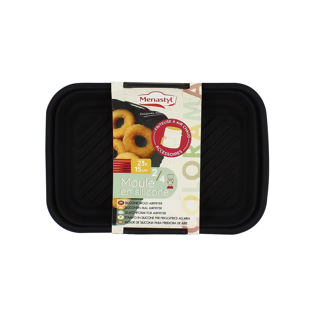 Moule rectangulaire pour friteuse à air chaud noir, MENASTYL