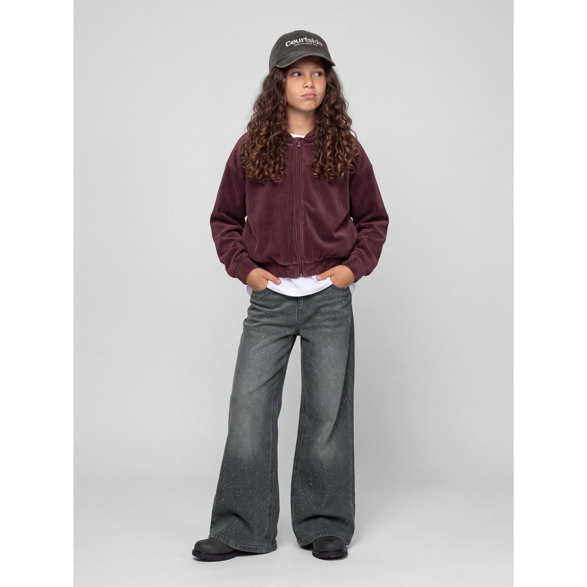 Sweat-Shirt Zippé À Capuche violet - catawba grape1, NAME IT