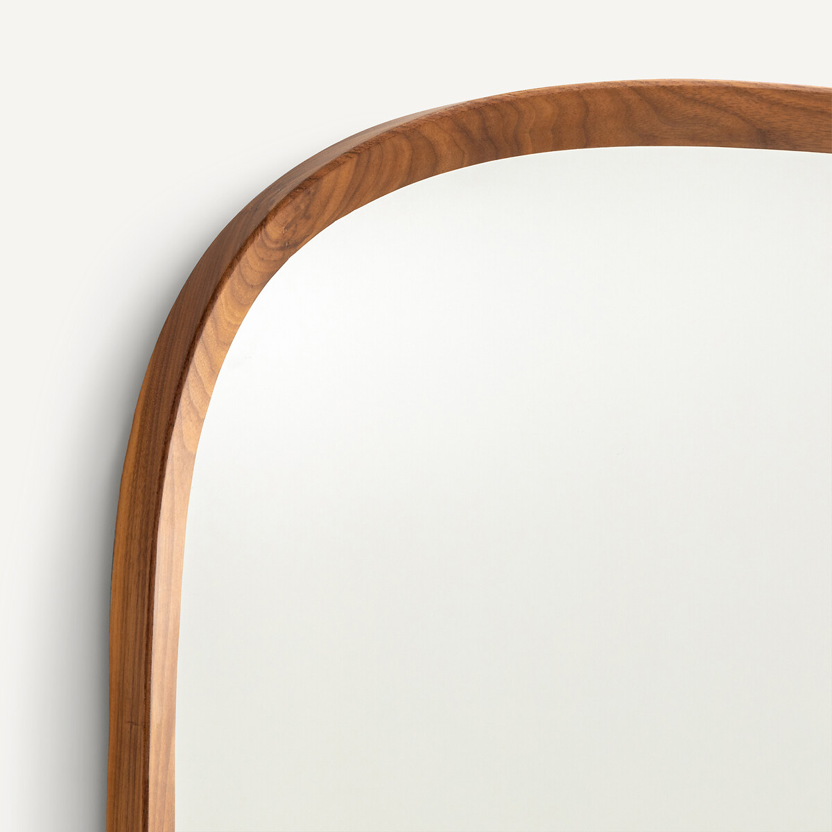 Orion 60cm High Solid Walnut Rounded Square Mirror walnut, AM.PM