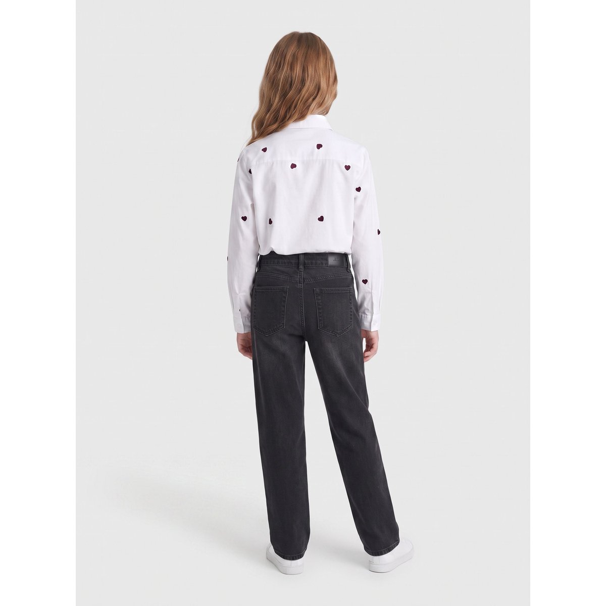 Jean Coupe Droite washed black, KIDS ONLY