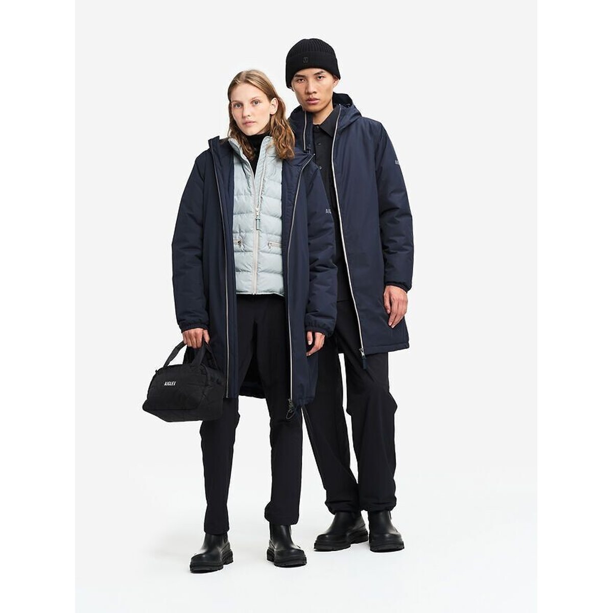 Parka longue unisexe imperméable MTD bleu marine, AIGLE