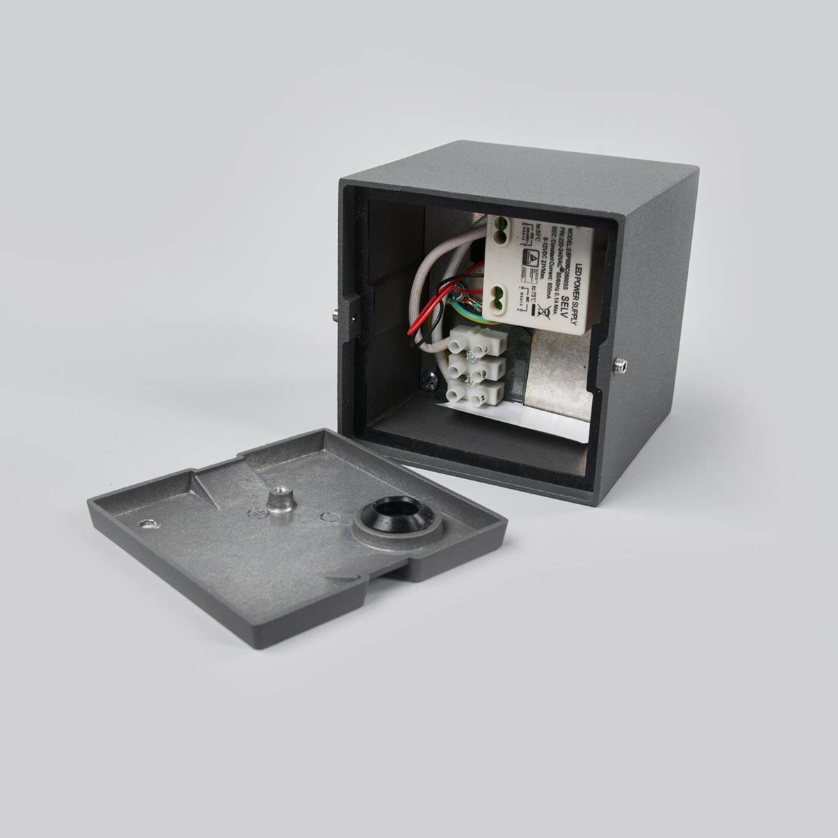Plafonnier extérieur en aluminium moderneLED gris foncé, clair, LUCANDE