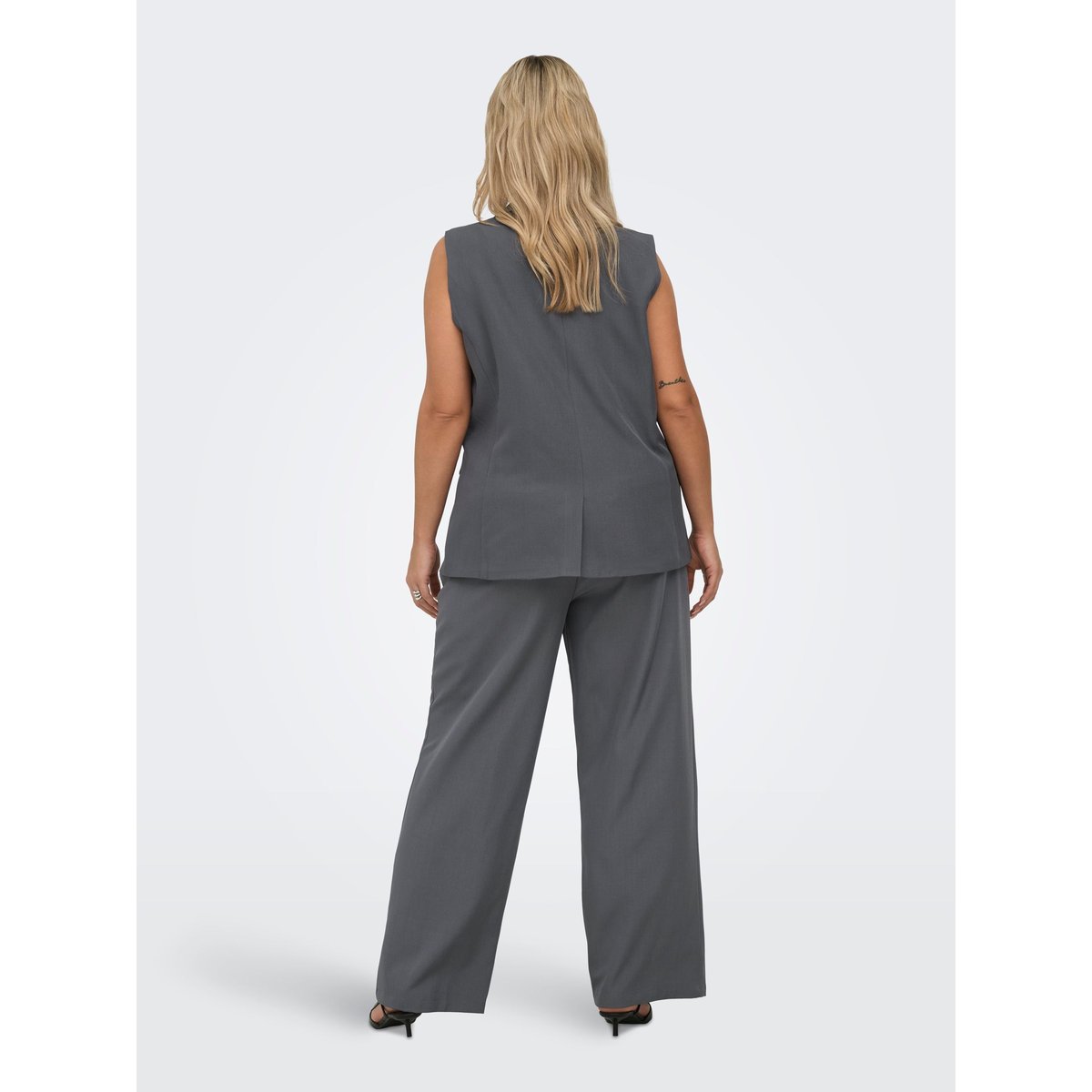 Pantalon De Tailleur medium grey melange, ONLY CARMAKOMA