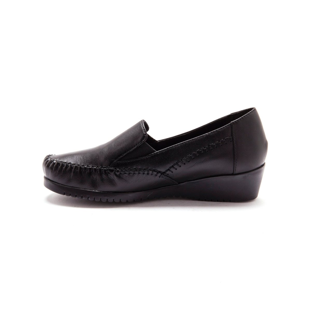 Sans-gêne élastiqués cuir grande largeur noir, PEDICONFORT