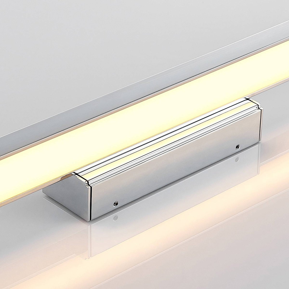 Applique en aluminium moderneLED, Alenia blanc, chrome, LINDBY