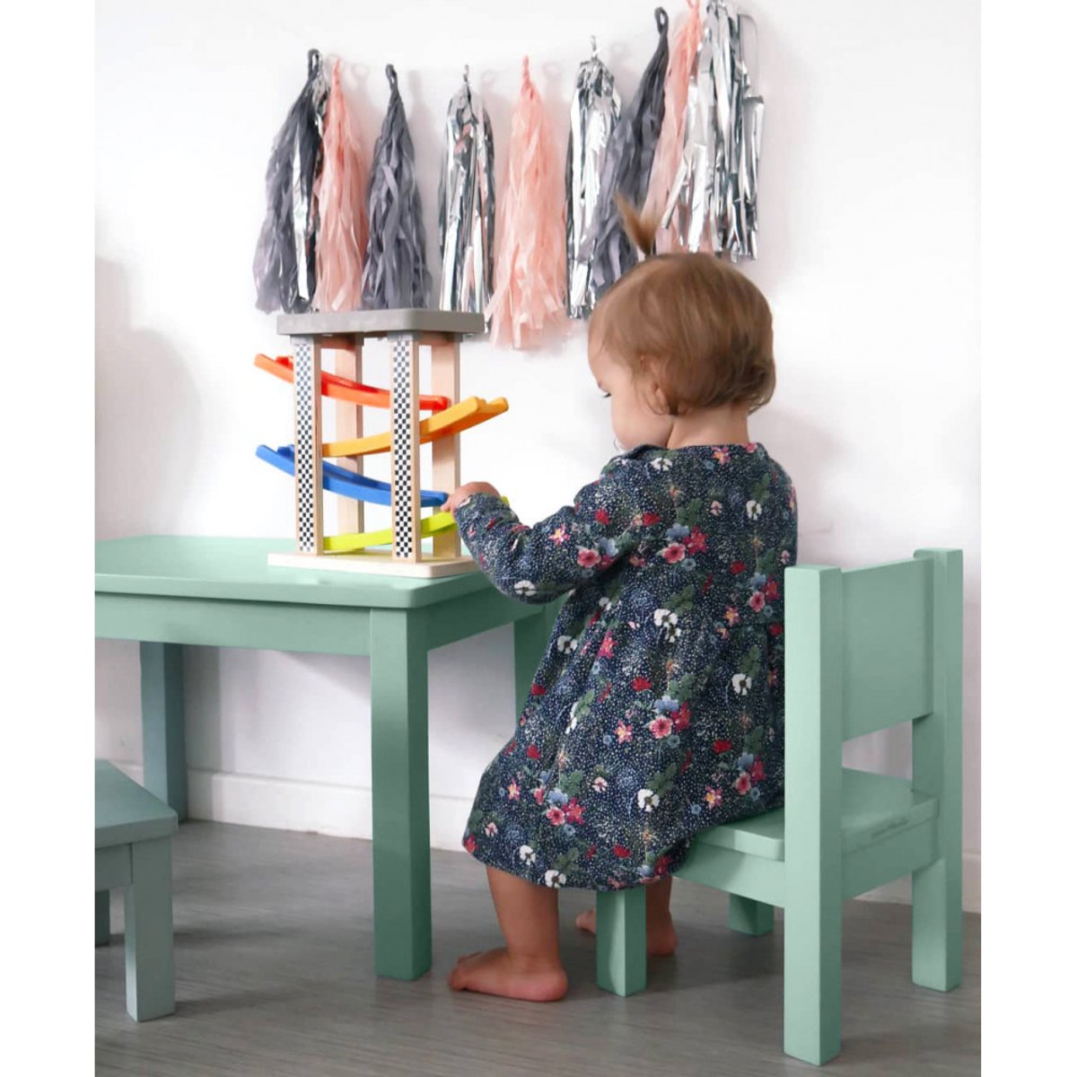 Lot de 2 Ma première chaise Enfant Montessori Vert sauge 1-4 ans vert sauge, PIOUPIOU ET MERVEILLES