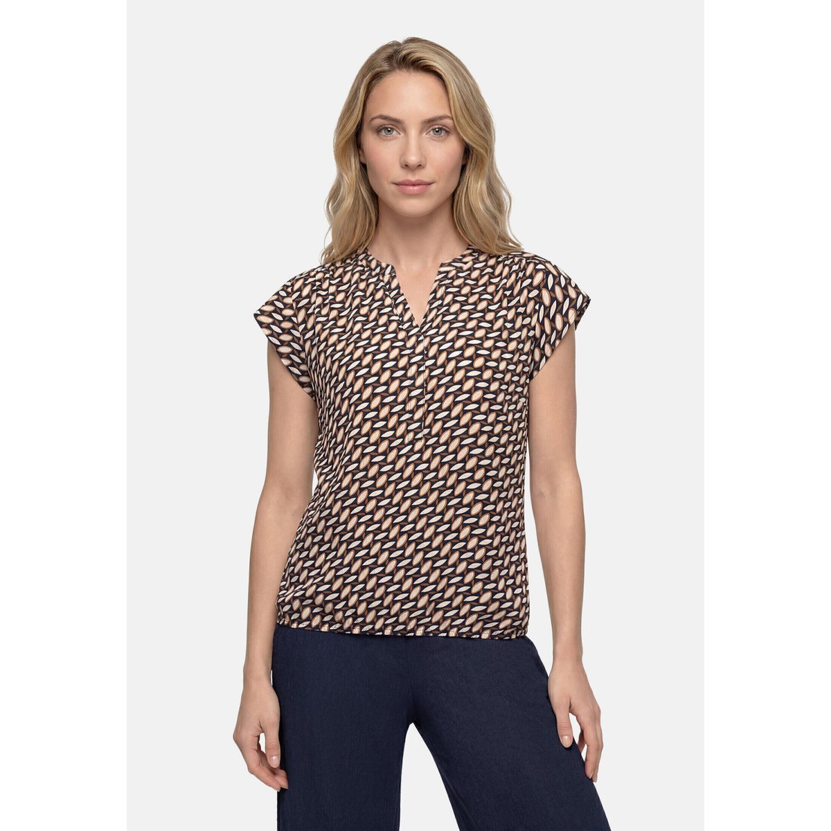 Tunique manches courtes dark blue/brown, BETTY BARCLAY