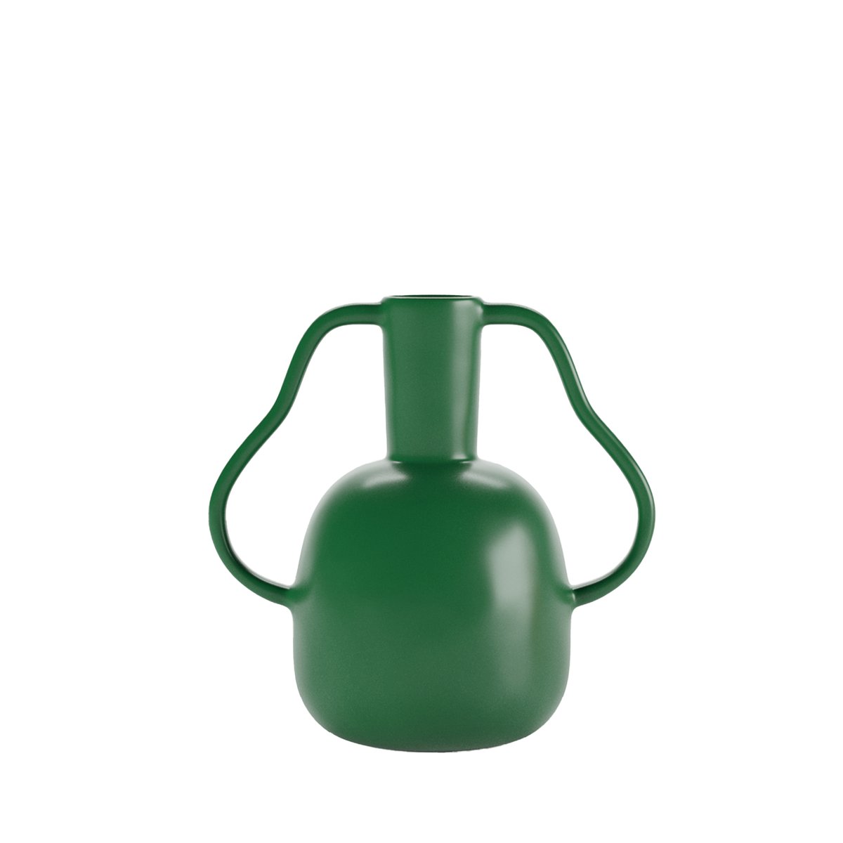Vase à poignées ondulées en céramique - RIO vert, POTIRON PARIS