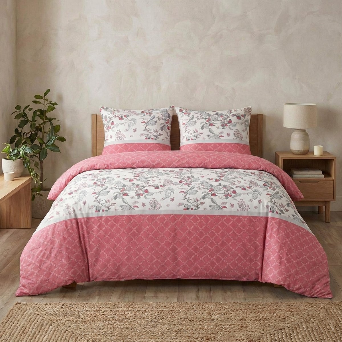 Parure de lit - Housse de couette avec taies multicolore, EDEN