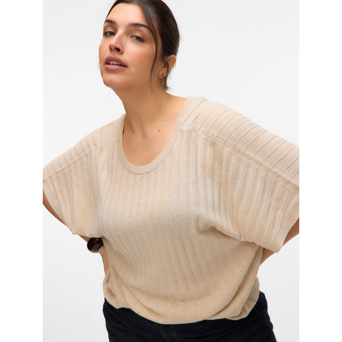 Pull En Maille oatmeal, VERO MODA