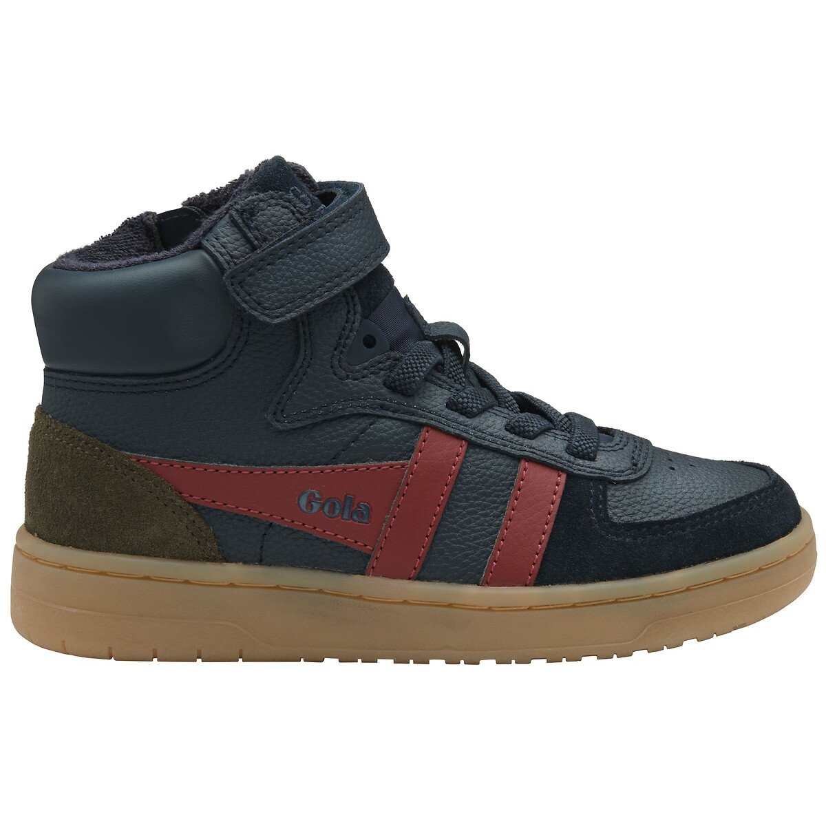 Kids Talon High Top Trainers navy blue/red, GOLA