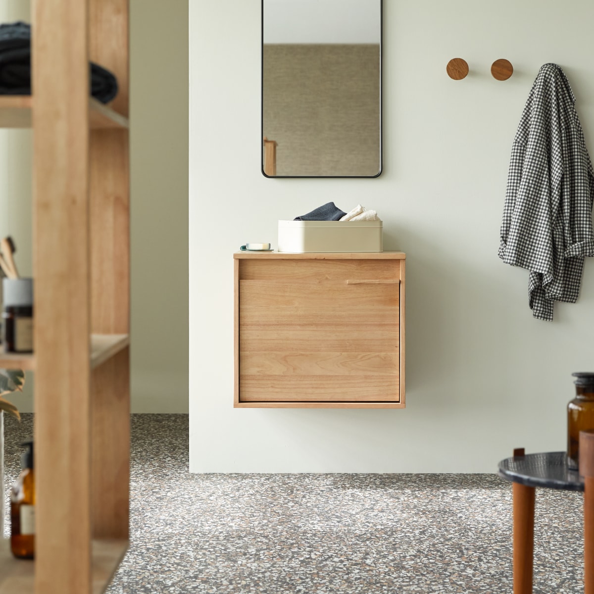 Meuble Salle De Bain en Hévéa massif, NÉO naturel, TIKAMOON