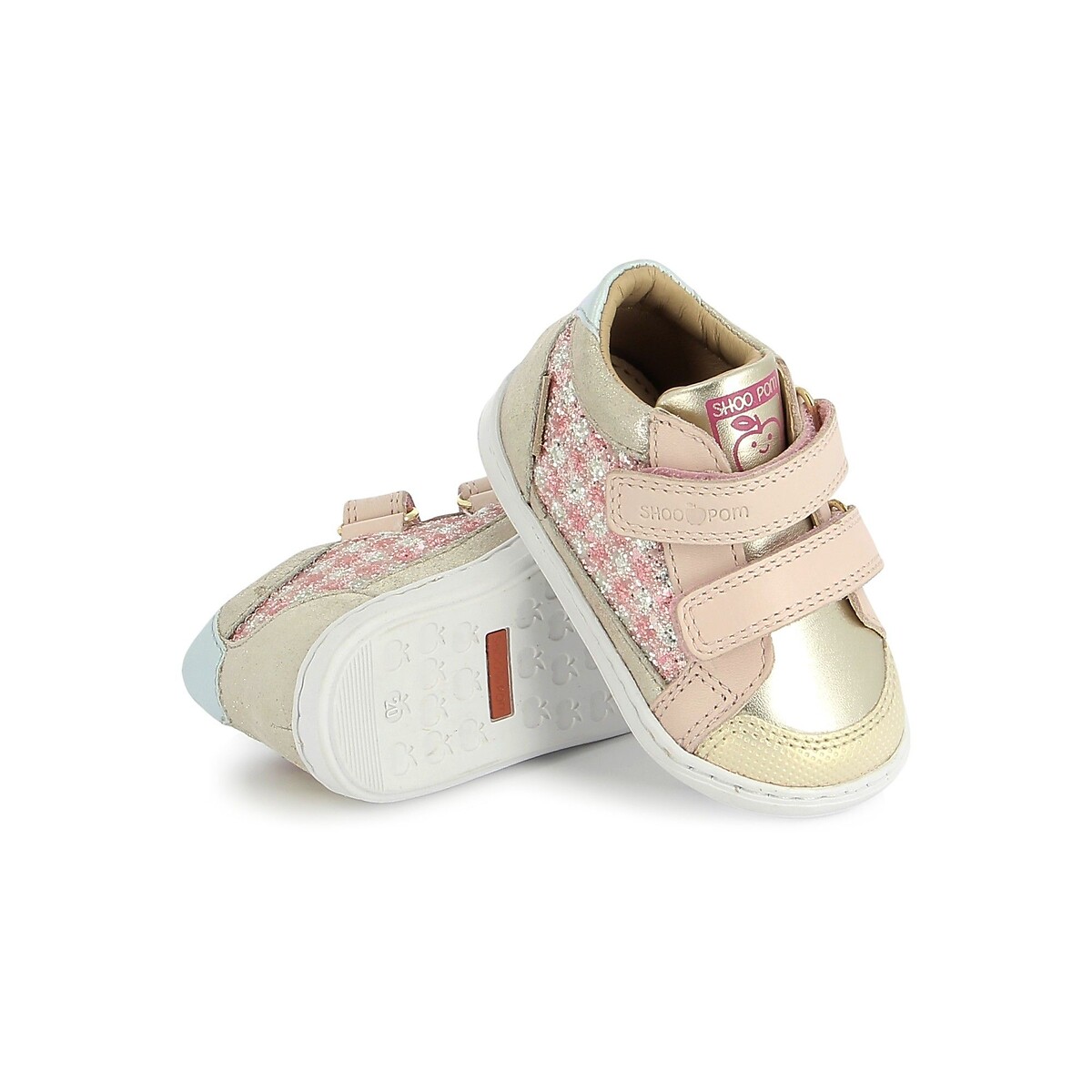 Baskets montantes à scratchs BOUBA EASY CO rose, SHOO POM