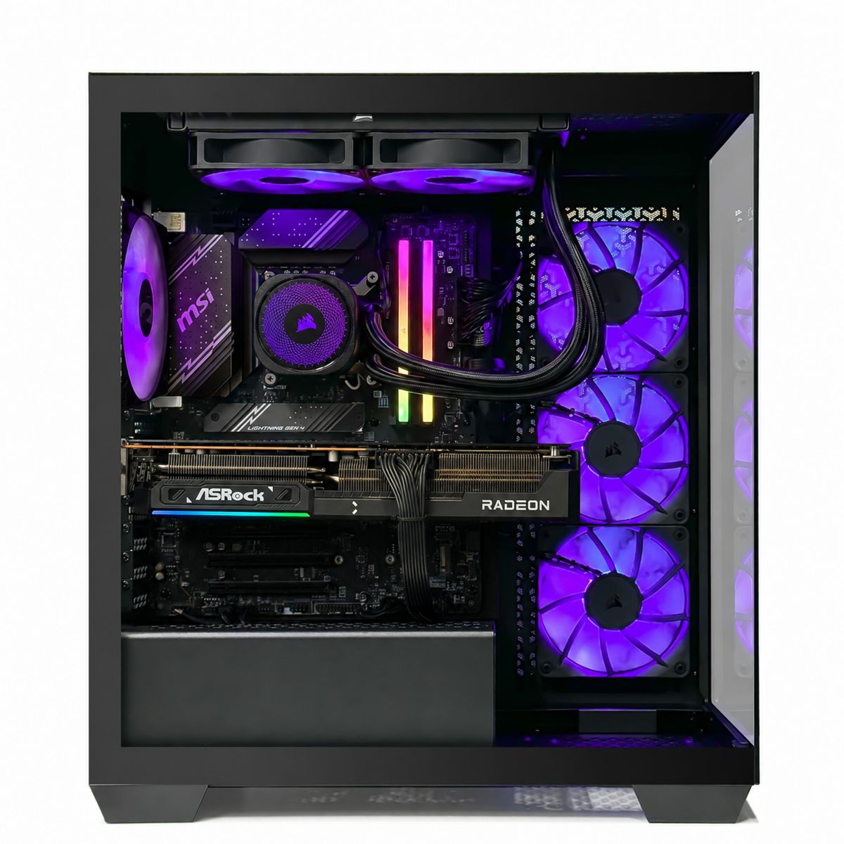 PC Gamer 3500X - AMD Ryzen 7 5700X - AMD Radeon RX 9070 XT - 16 Go RAM DDR4 - SSD 1 To - SANS OS couleur unique, CORSAIR