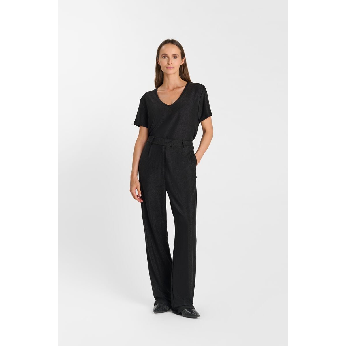 Pantalon droite TAMIRA black, LE TEMPS DES CERISES