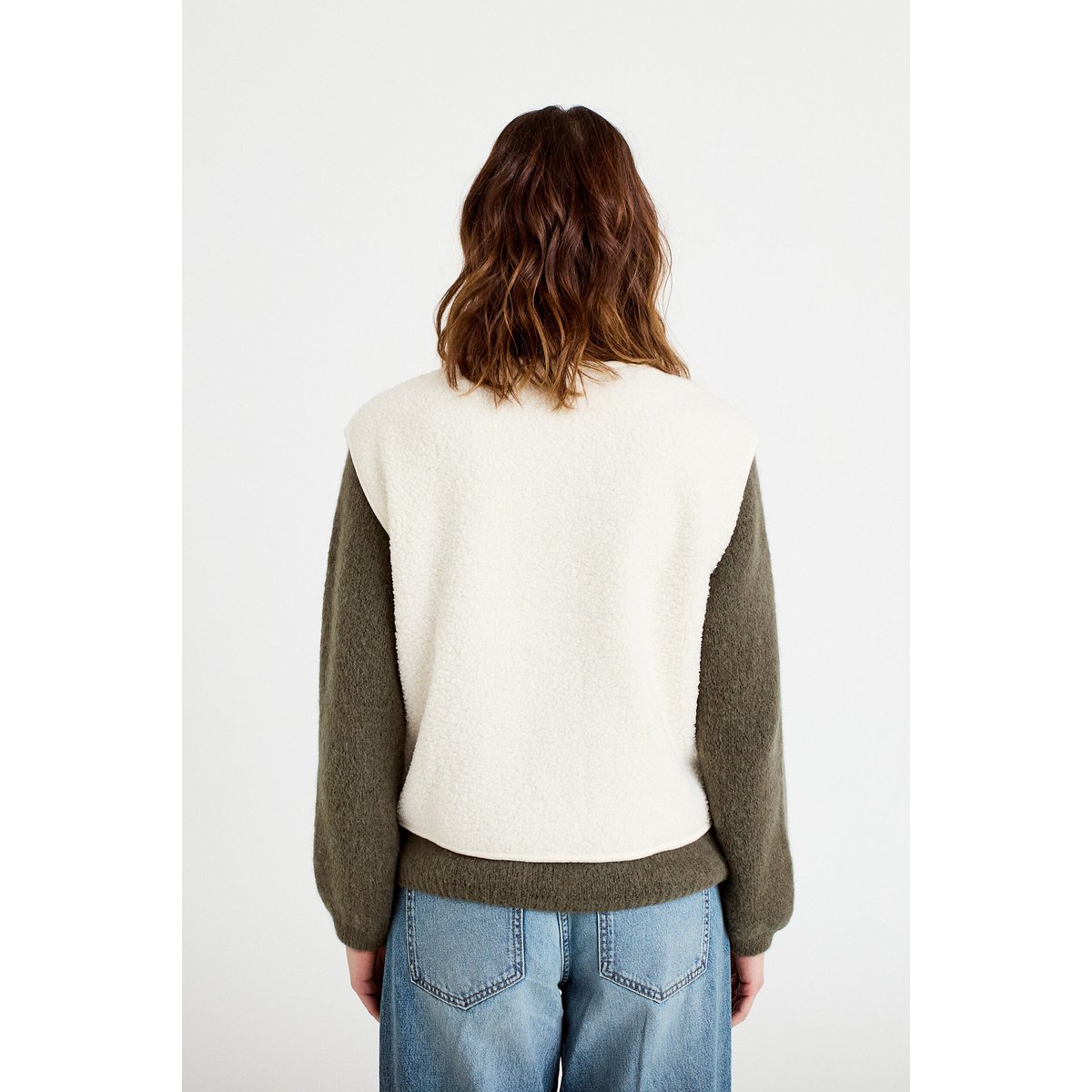 Gilet  sans manches effet polaire ecru, CACHE CACHE