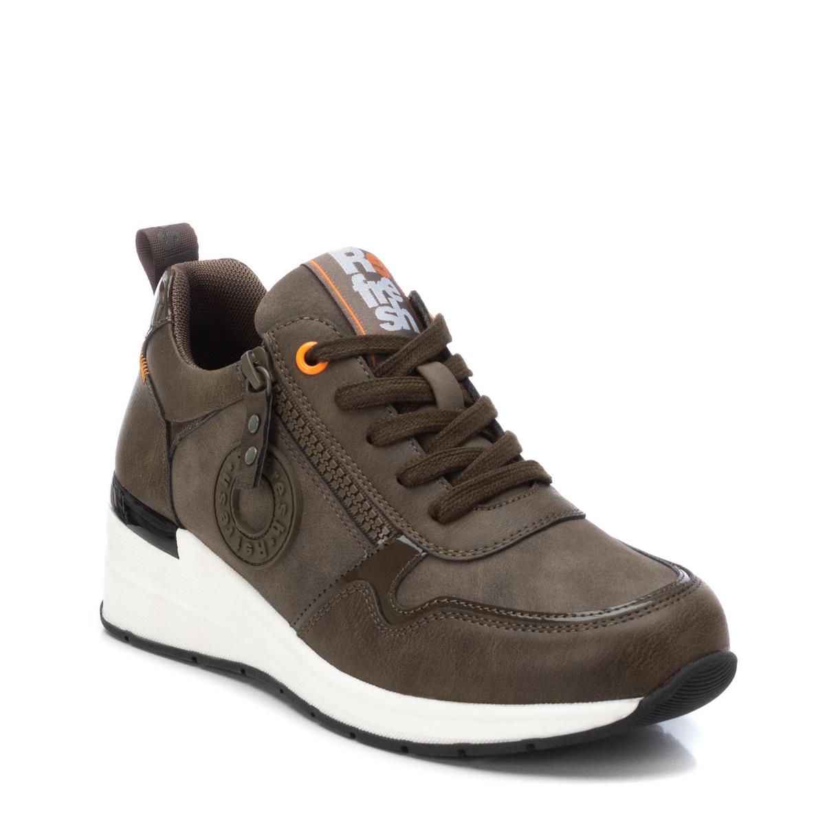 Baskets Coin Décontractée Fermeture éclair kaki, REFRESH
