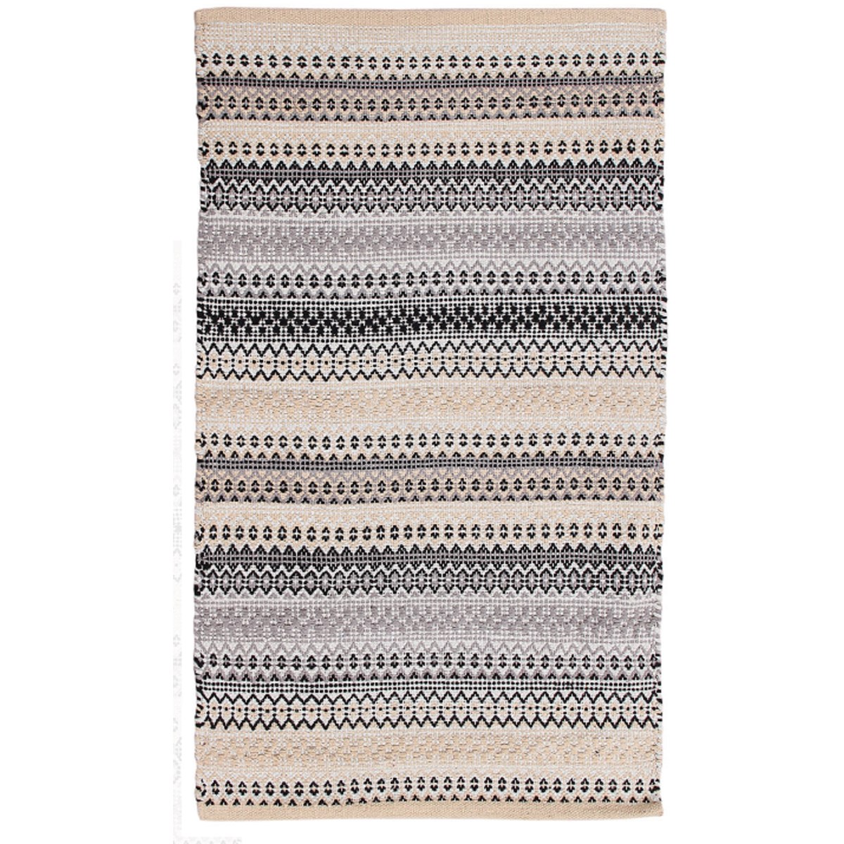 Tapis salon et chambre coton moderne DAKAR gris, NOVATREND