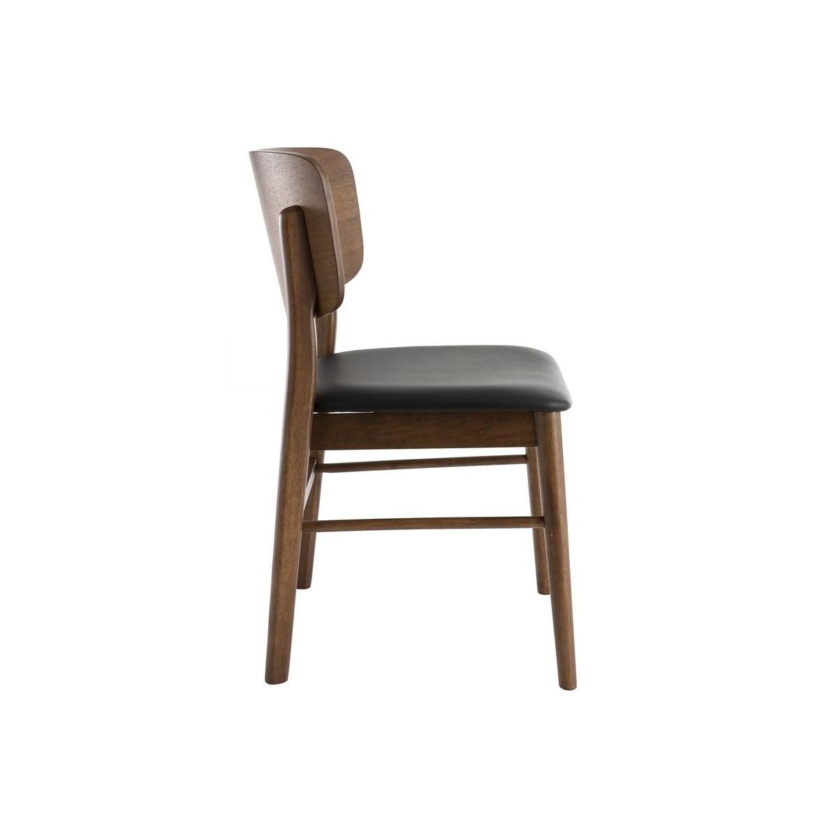 Chaises scandinaves en bois (lot de 2) SHELDON noyer / noir, MILIBOO