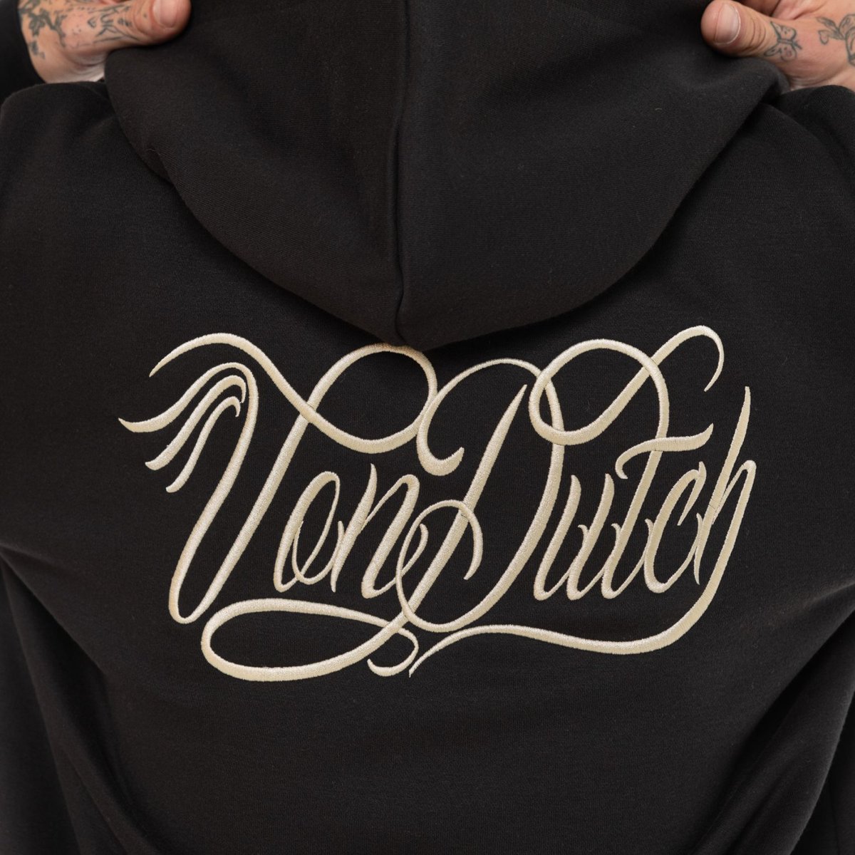 Sweatshirt coton IZAN noir/beige, VON DUTCH