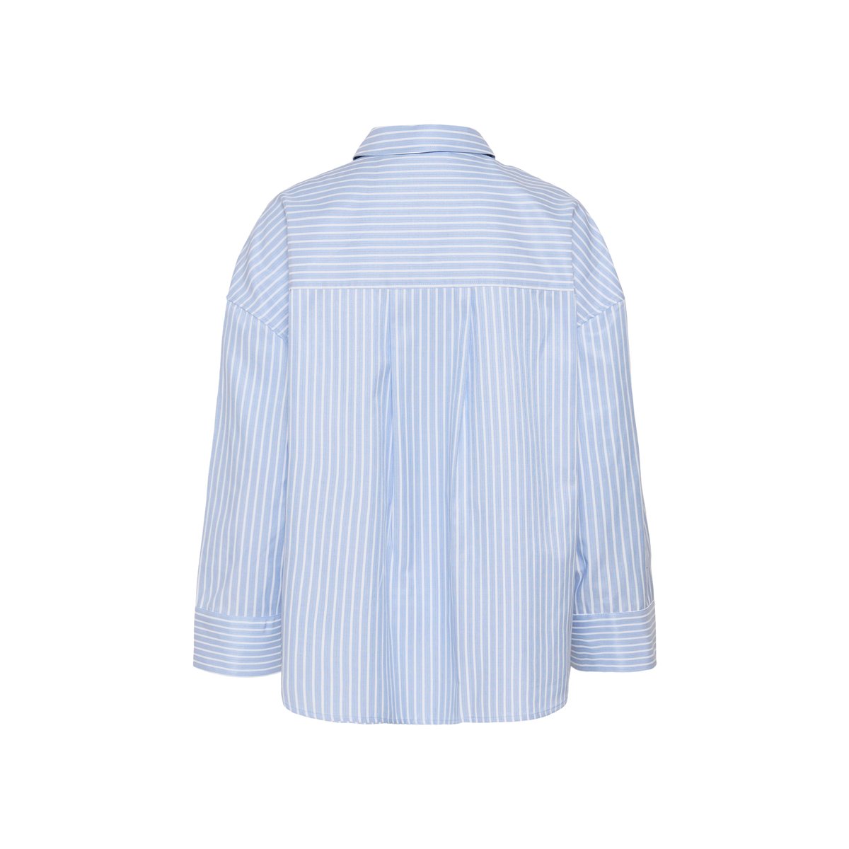 Chemise à manches longues bleu/blanc rayures, CULTURE