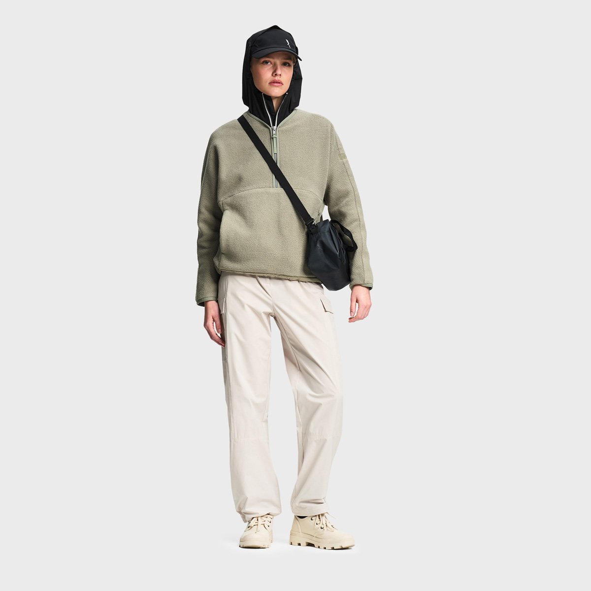 Veste légère à col zippé en polyester amande, AIGLE