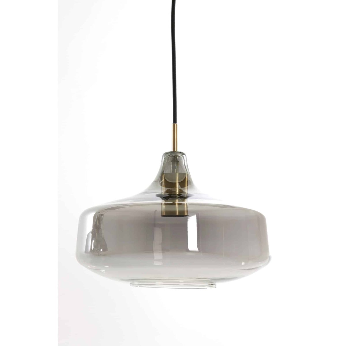 Lampe Suspendue Verre SOLNA bronze antique, LIGHT & LIVING 