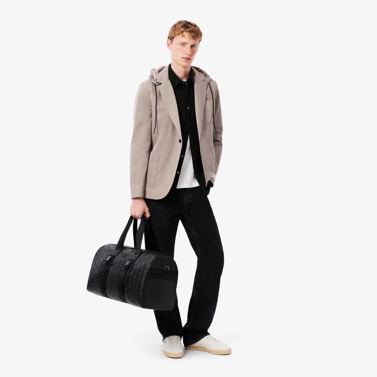 Chemise slim fit Piqué de coton noir-031, LACOSTE