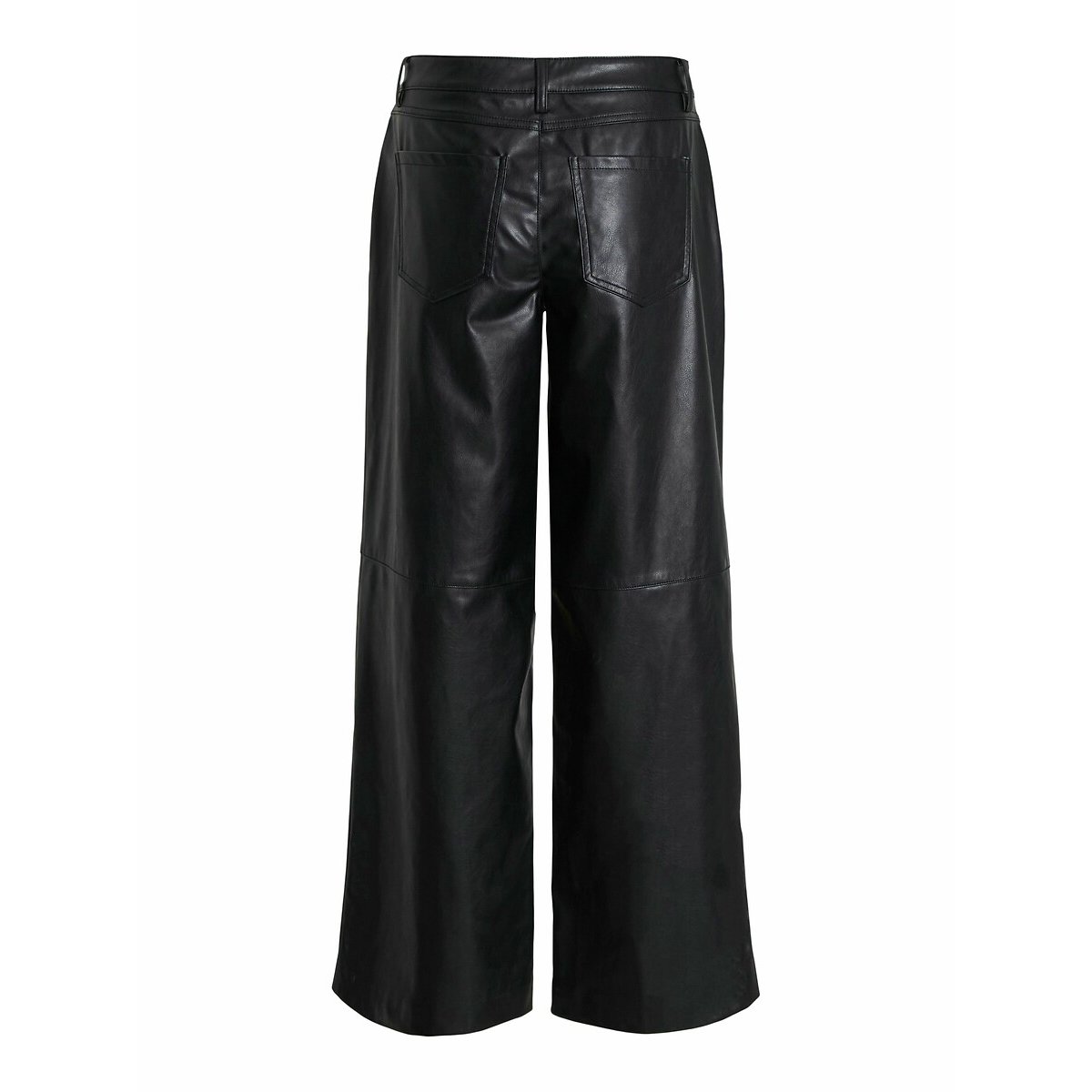 Pantalon large en simili noir, VILA