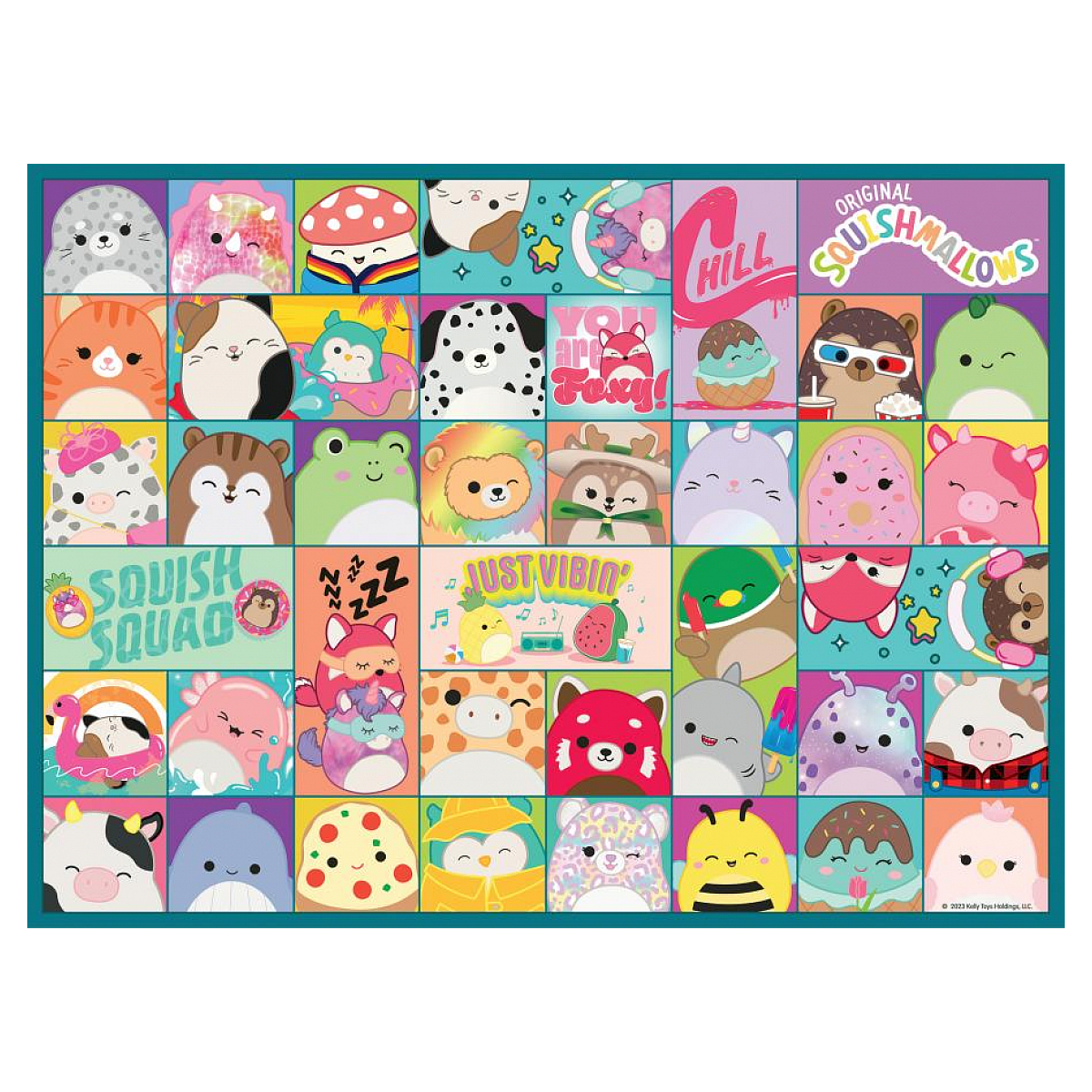 Puzzle 100 p xxl - squishmallows colores couleur unique, RAVENSBURGER