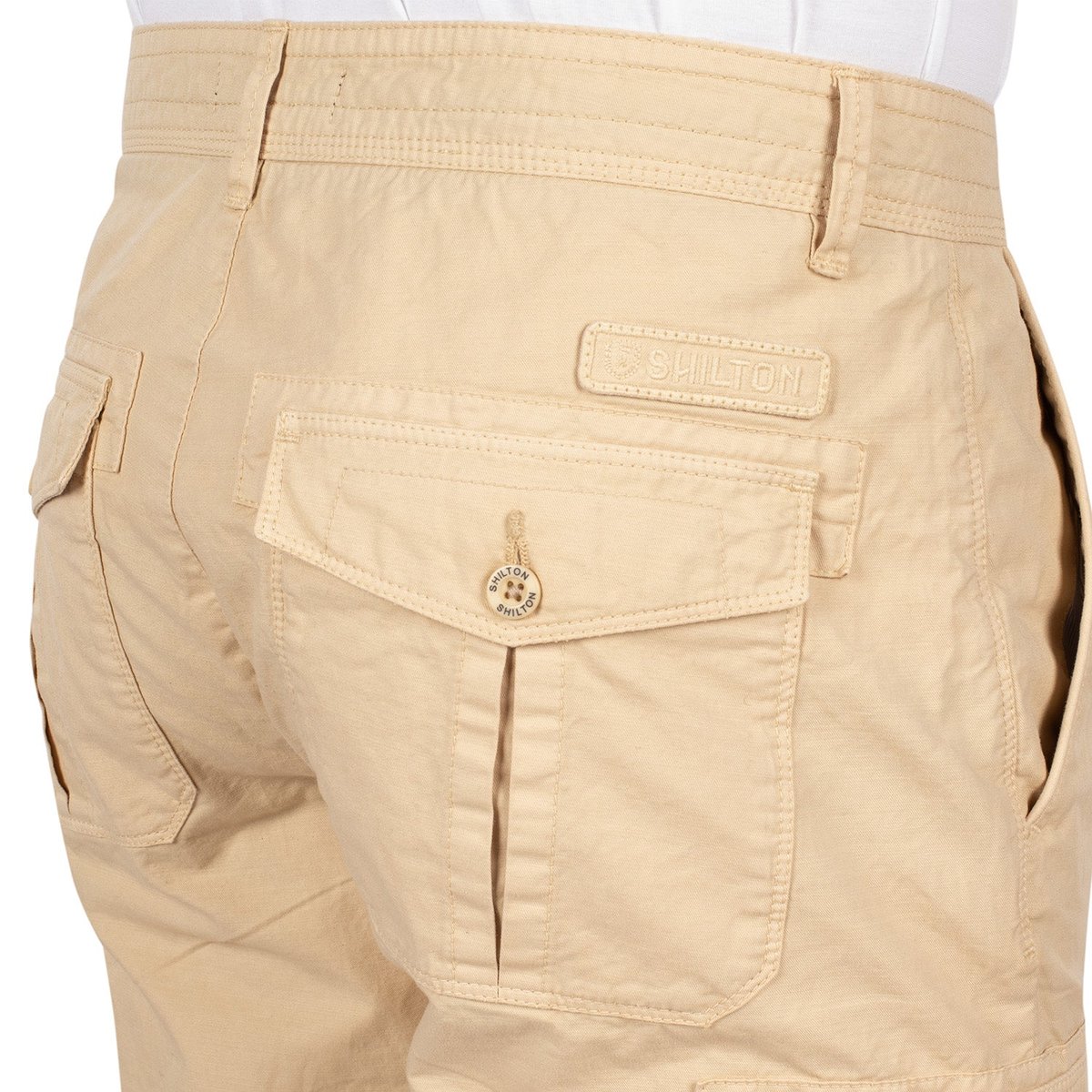 Pantalon cargo pocket line beige, SHILTON