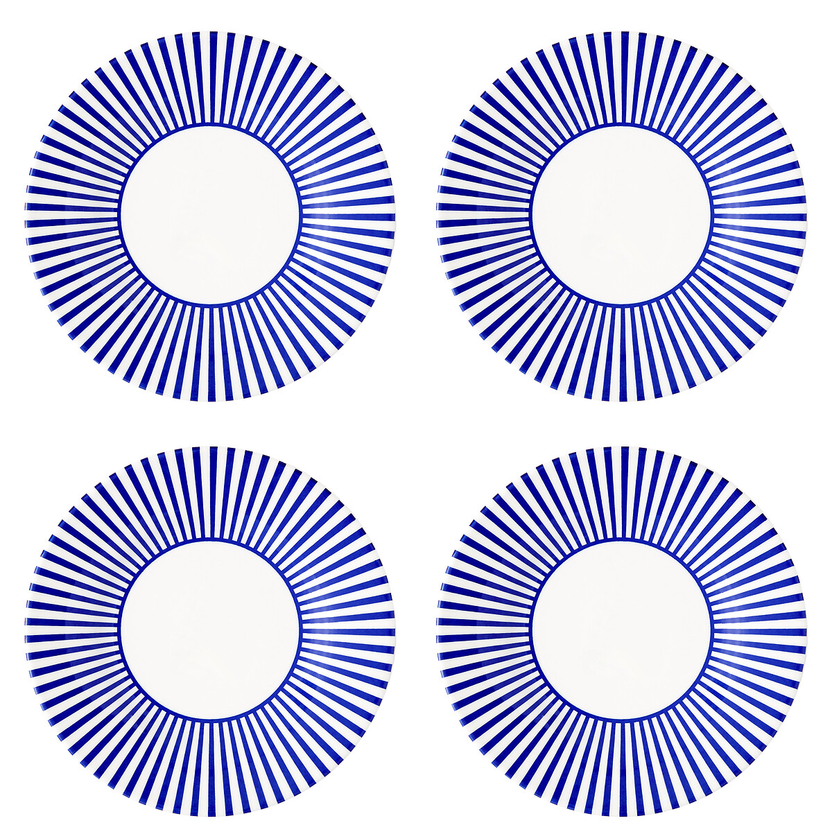 Set of 4 Steccato Narrow Stripe Side Plates blue, SPODE
