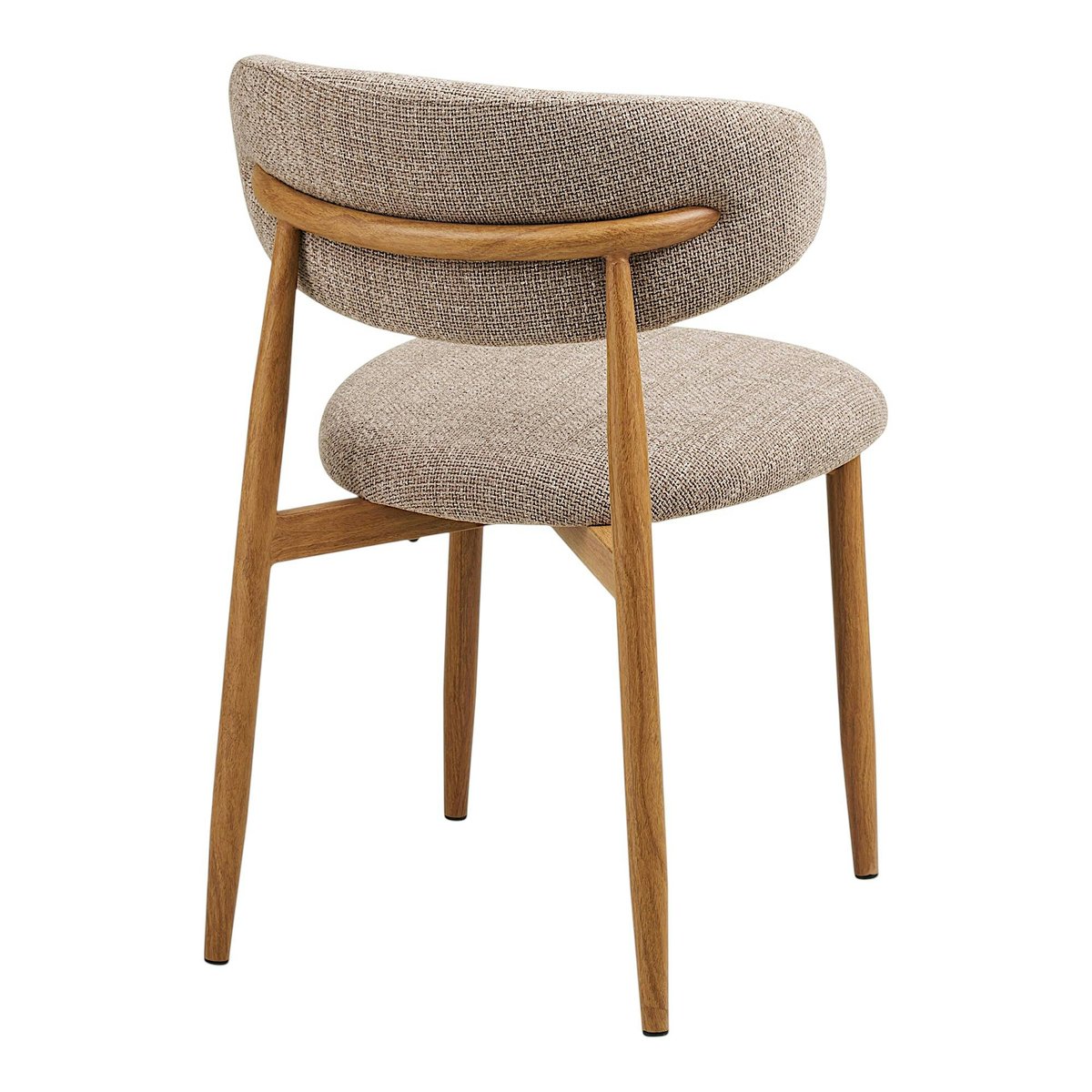Chaise vintage bois et tissu (lot de 2) AMSTERDAM bois clair, PIER IMPORT