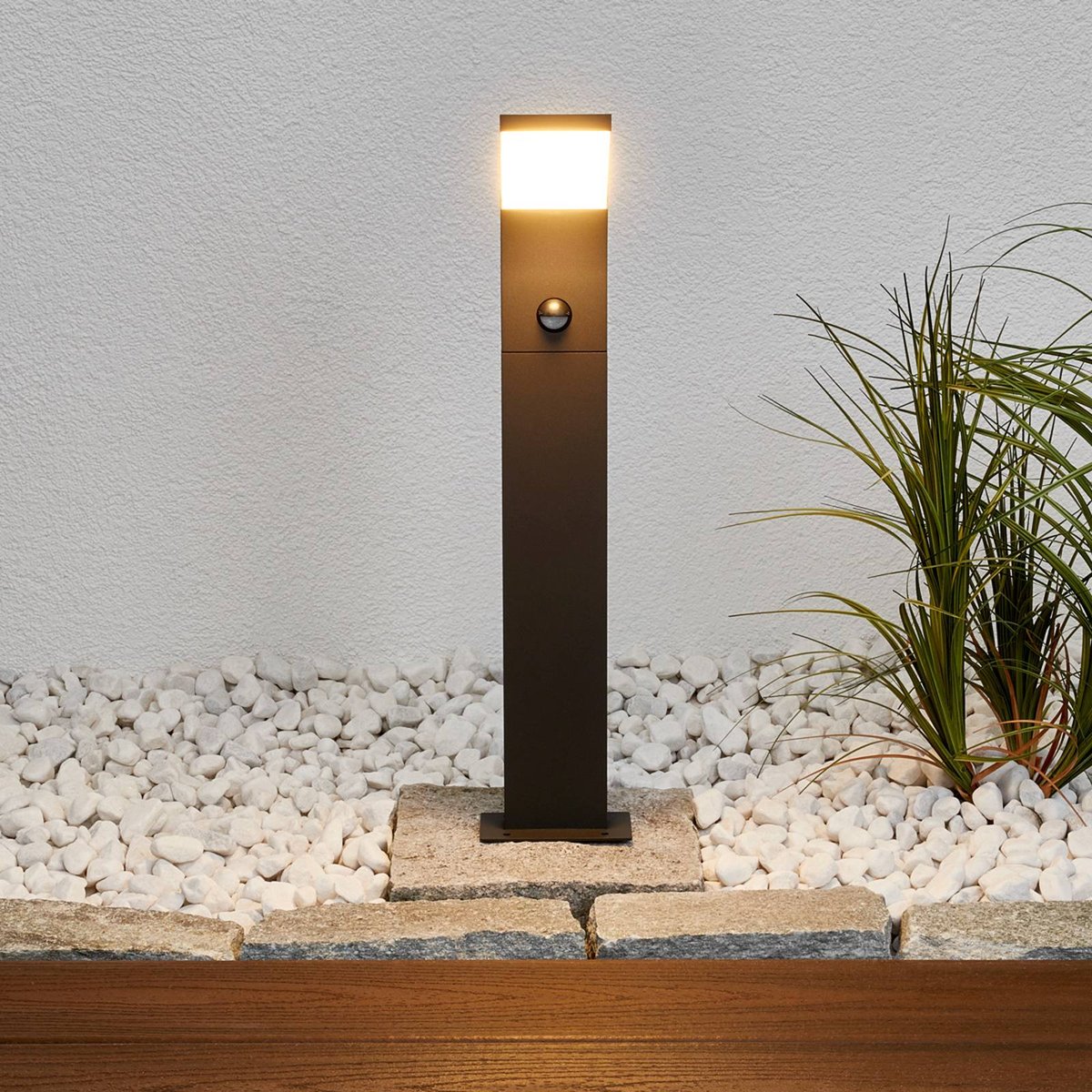 Luminaire extérieur en aluminium moderneLED anthracite, blanc, LUCANDE