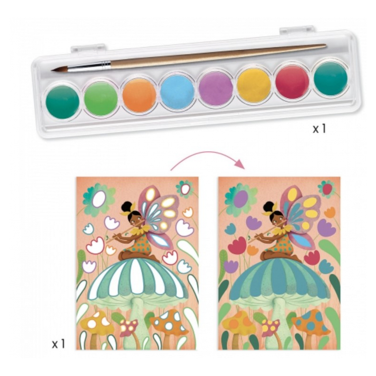 Coffret Multi activites creatives Fairy Box rose, DJECO